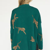 Cheetah Mock Neck Sweater - Various Colors and Plus!