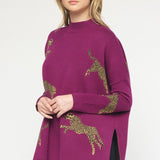 Cheetah Mock Neck Sweater - Various Colors and Plus!