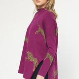 Cheetah Mock Neck Sweater - Various Colors and Plus!