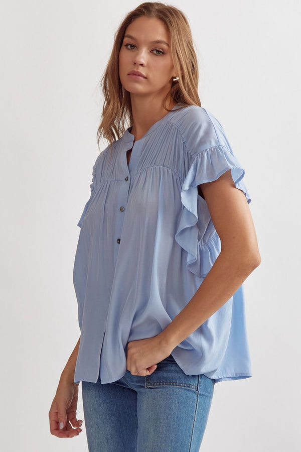 Looking Perfect Top - Baby Blue
