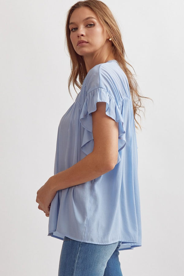 Looking Perfect Top - Baby Blue
