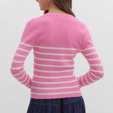 Now You Know Stripe Top - Pink and White