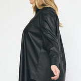 Serving It Up Metallic Button Up - Regular and Plus!