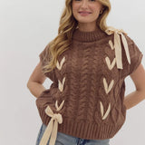 Hot Coco Vibes Ribbon Sweater
