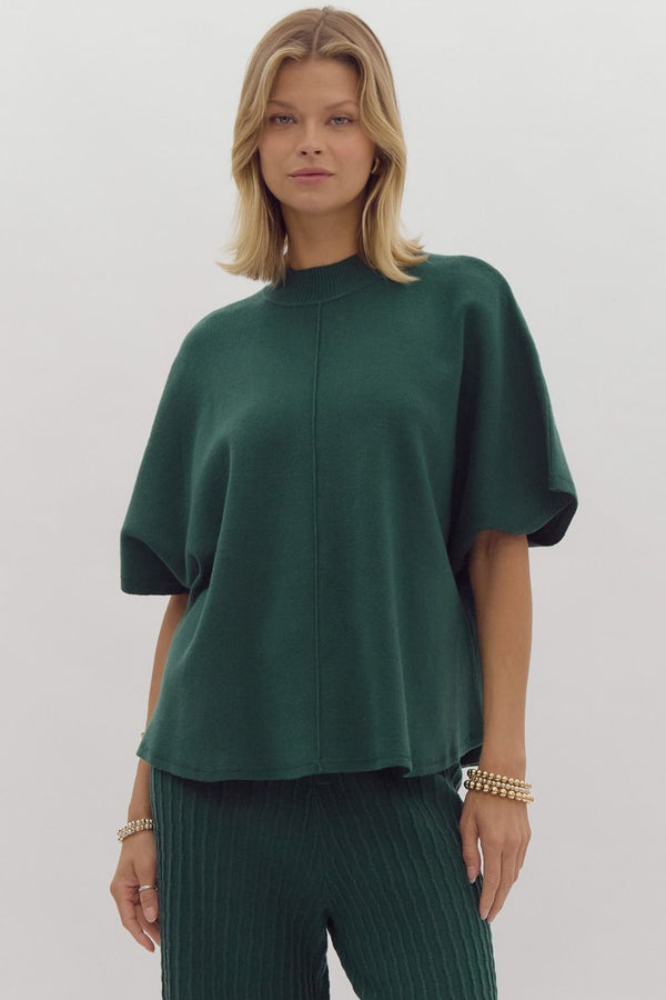 Green Soft Sweater Top