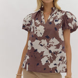 Espresso Pattern Top