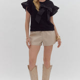 I'm The Present Ribbon Bow Top Black