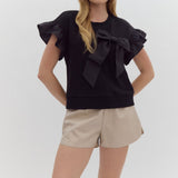 I'm The Present Ribbon Bow Top Black