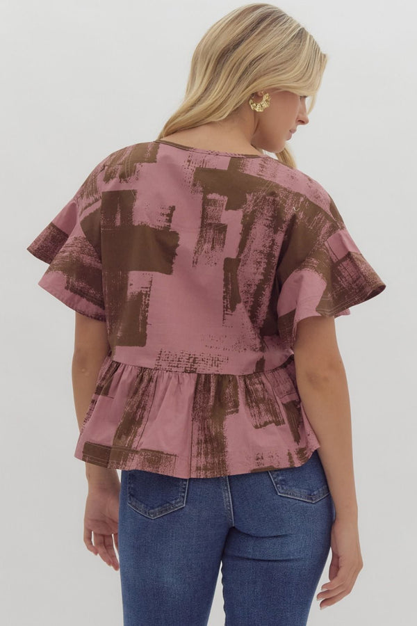 Mauve Pattern Top