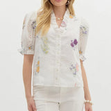 Floral Eyelet Top