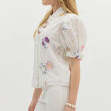 Floral Eyelet Top