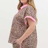 Wild Thing Leopard and Pink Button Down Set