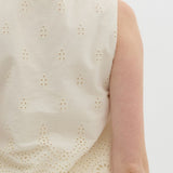 Cream Eyelet Shorts