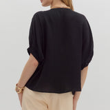 Braided Collar Detail Top