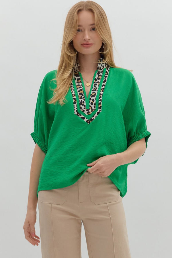 Little Touch of Leopard Top | Regular and Plus