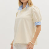 Straight Seaside Top Cream