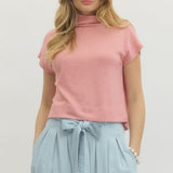 The Soft Charm Mock Neck Top
