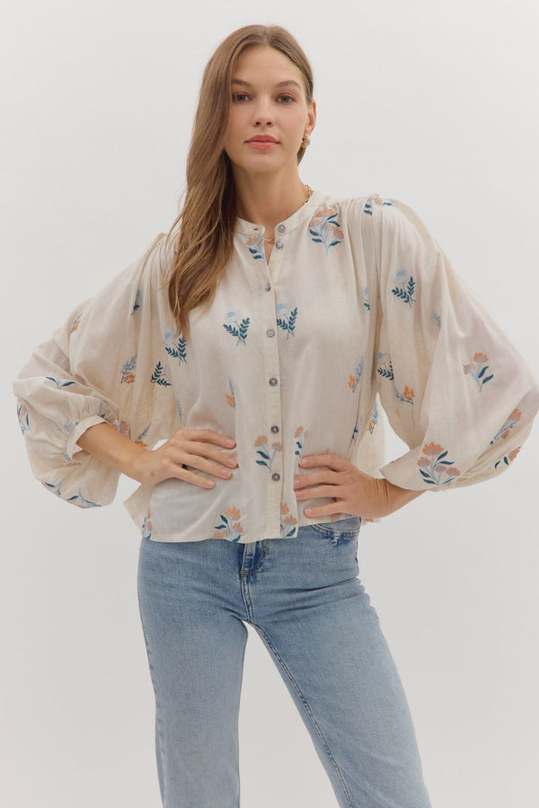 Harvest Bloom Button-Up