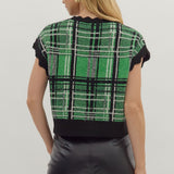 Pretty in Green Plaid Sweater