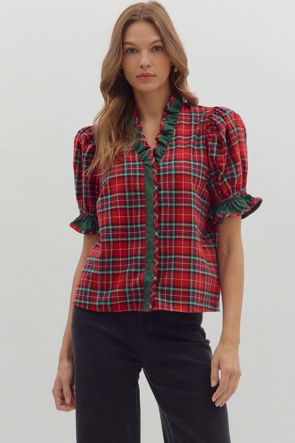 Perfectly Plaid Christmas Top