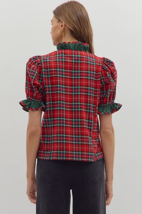 Perfectly Plaid Christmas Top