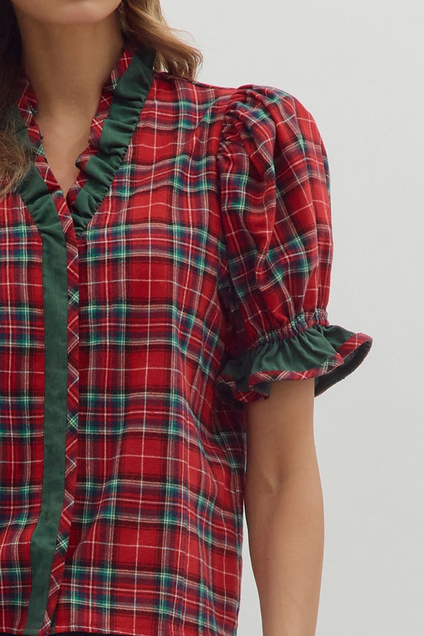 Perfectly Plaid Christmas Top