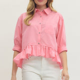 The Darling Days Ruffle Button Top