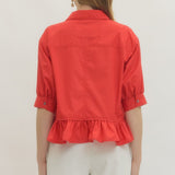 The Darling Days Ruffle Button Top