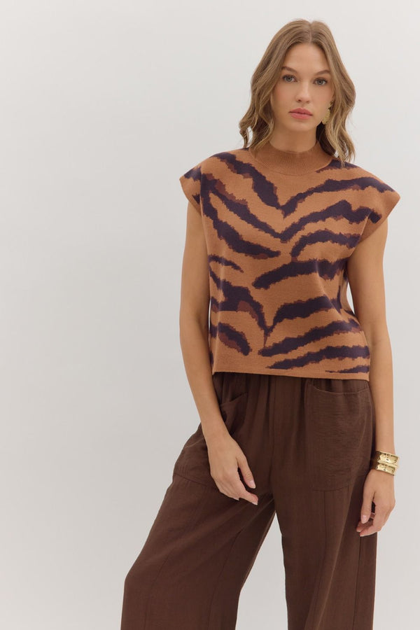 My Inner Tiger Short Sleeve Sweater | Regular and Plus Size
