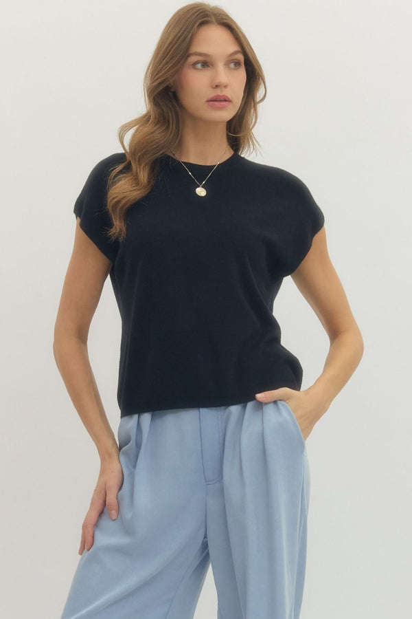 The Clean & Classic Cap Sleeve Knit Top