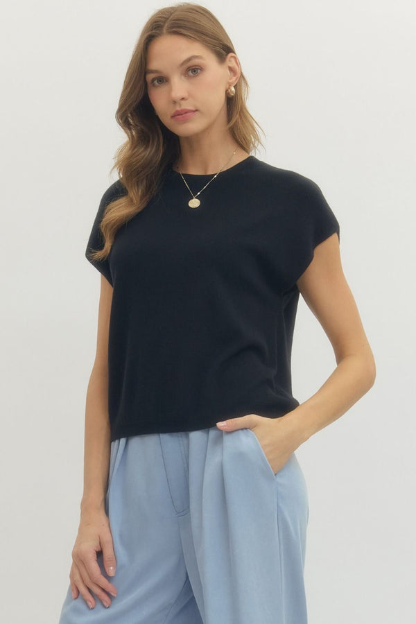 The Clean & Classic Cap Sleeve Knit Top
