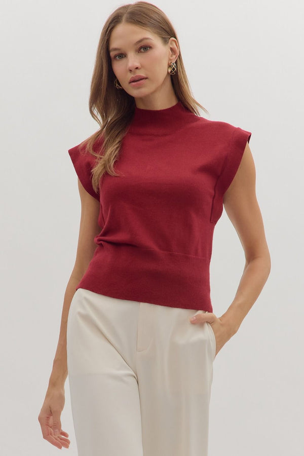 Effortless Edge Short Sleeve Sweater  Top