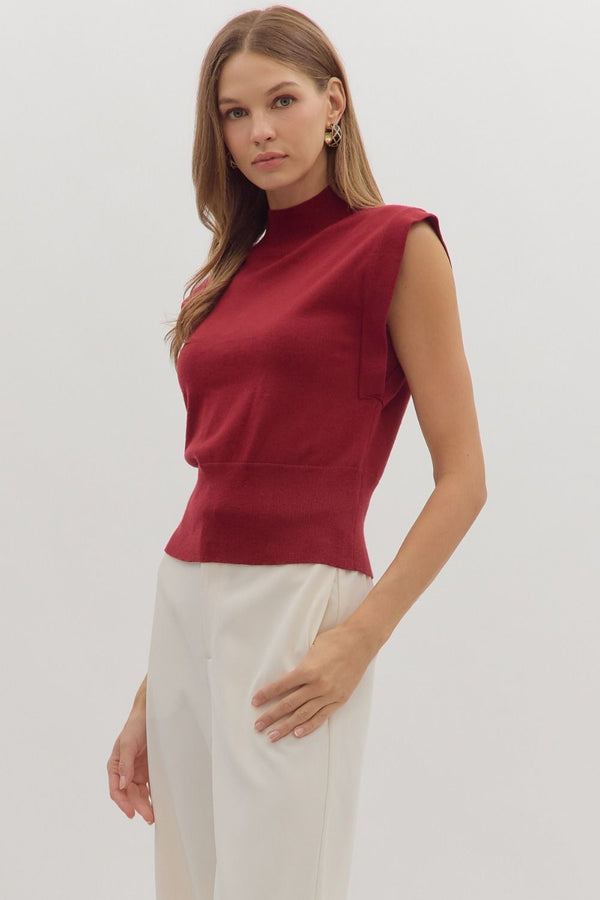 Effortless Edge Short Sleeve Sweater  Top