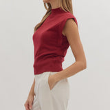 Effortless Edge Short Sleeve Sweater  Top