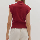 Effortless Edge Short Sleeve Sweater  Top