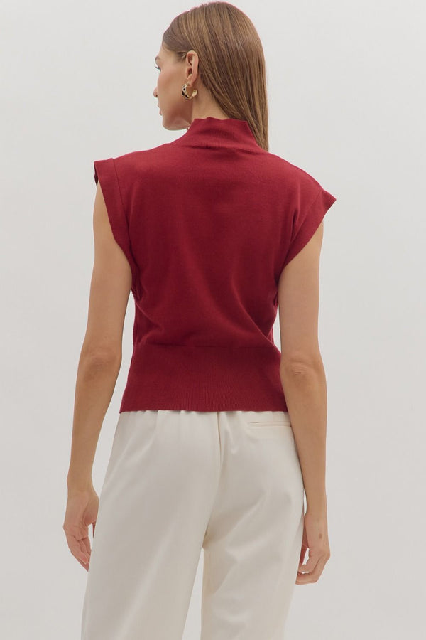 Effortless Edge Short Sleeve Sweater  Top