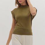 Effortless Edge Short Sleeve Sweater  Top