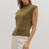 Effortless Edge Short Sleeve Sweater  Top