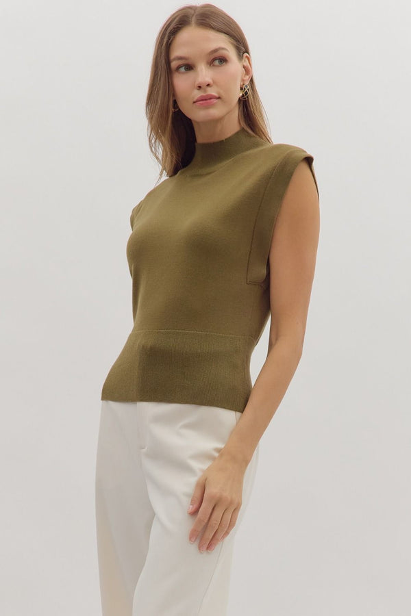 Effortless Edge Short Sleeve Sweater  Top