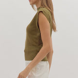 Effortless Edge Short Sleeve Sweater  Top