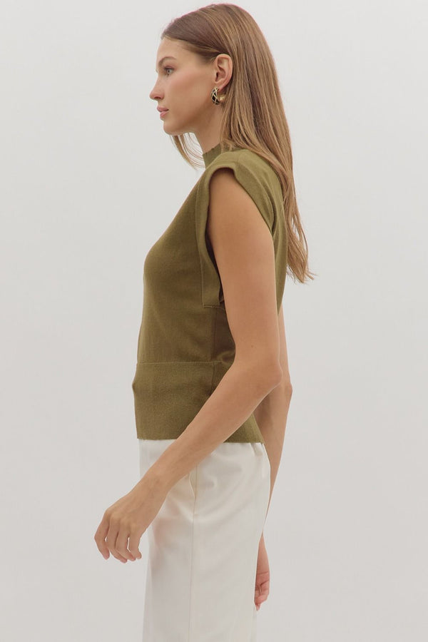 Effortless Edge Short Sleeve Sweater  Top