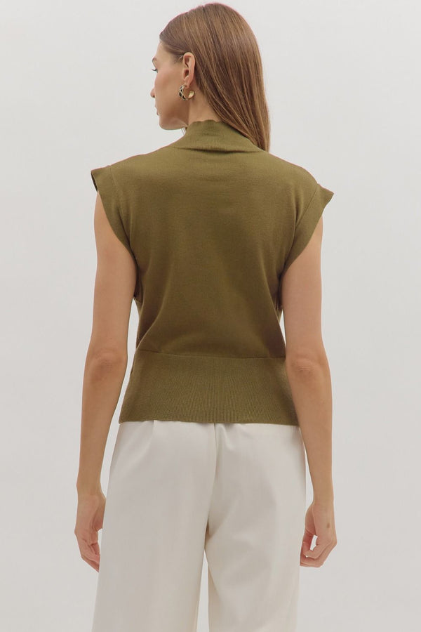 Effortless Edge Short Sleeve Sweater  Top