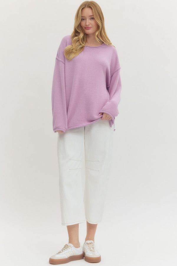Lavender Day Lightweight Knit Top