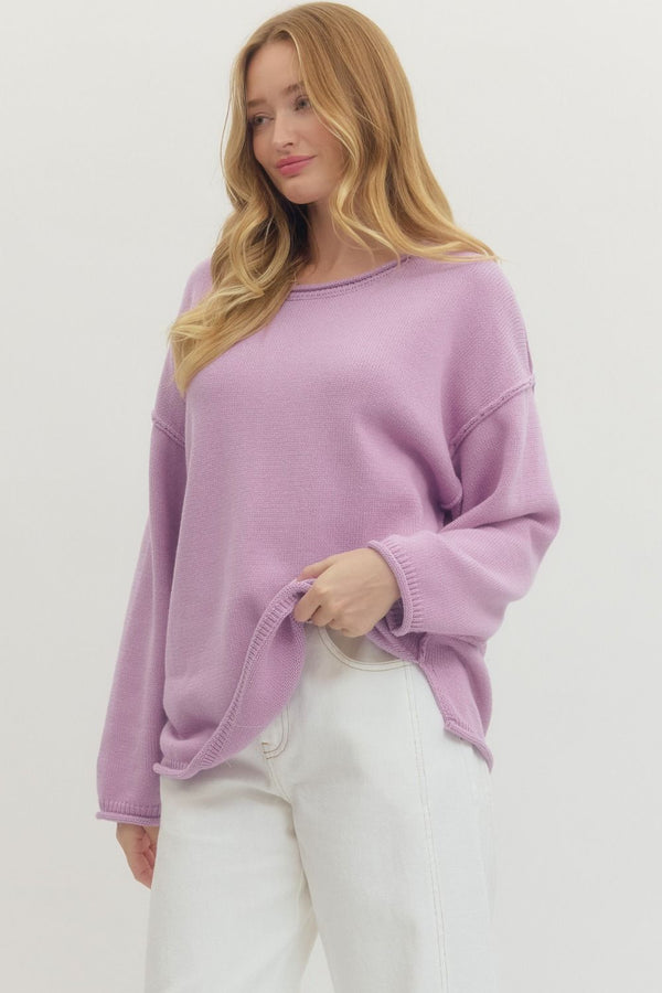 Lavender Day Lightweight Knit Top