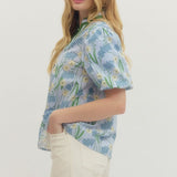 The Southern Charm Floral Top | Blue