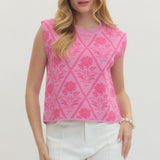 The Garden Grid Knit Top