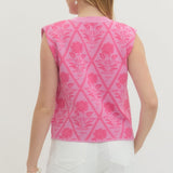 The Garden Grid Knit Top