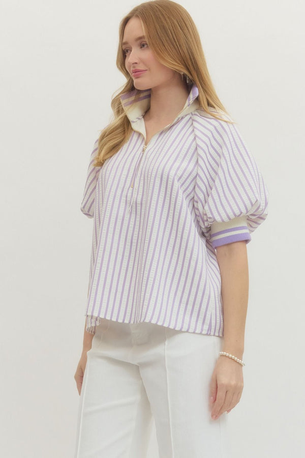 The Lavender League Zip Top