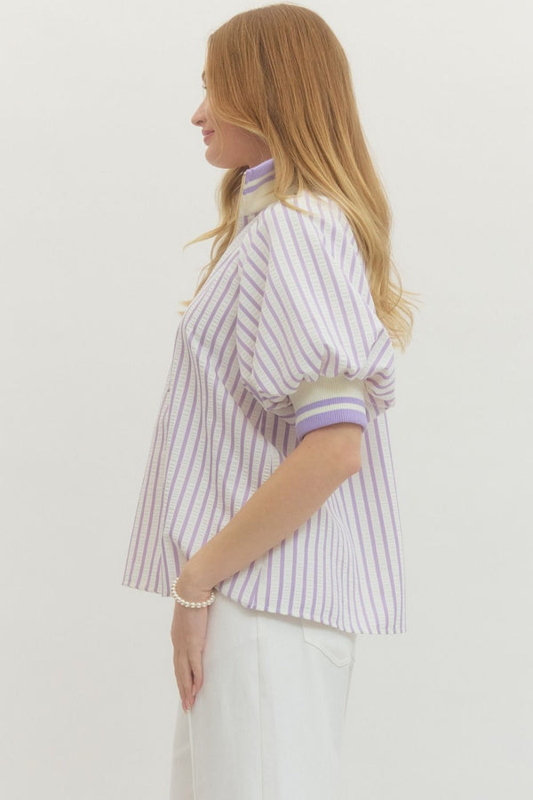 The Lavender League Zip Top