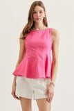 Pink Paradise Peplum Blouse